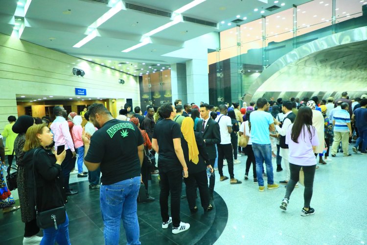Participants of the Nasser Fellowship visit the the National Museum of Egyptian Civilization(NMEC)