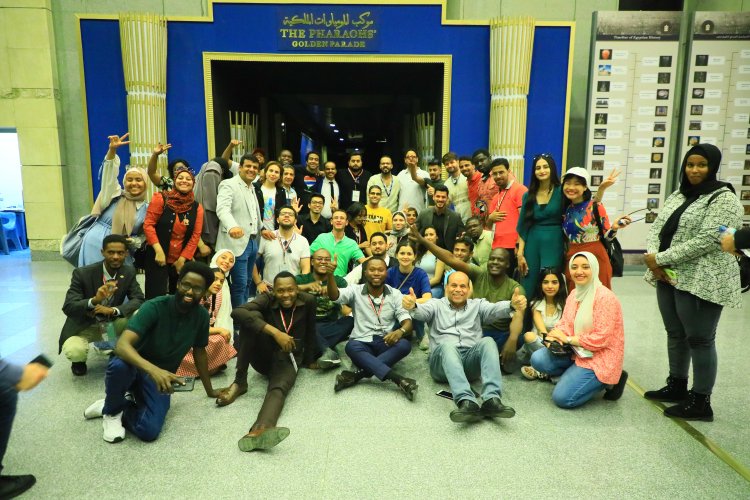Participants of the Nasser Fellowship visit the the National Museum of Egyptian Civilization(NMEC)