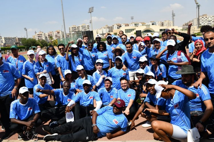 A sports day at Cairo International Stadium for the participants of the Nasser Fellowship for Inter)national Leadership