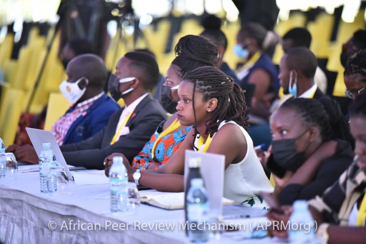 In the presence of Ugandan President... Ghazaly speaking at The APRM Youth Continental  Symposium