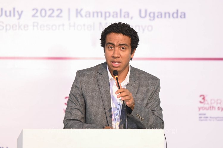 In the presence of Ugandan President... Ghazaly speaking at The APRM Youth Continental  Symposium